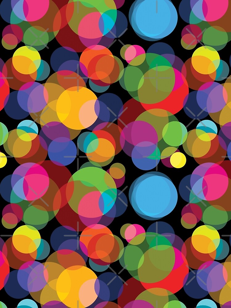 Overlapping Circles - Colorful  Pattern by TMBTM