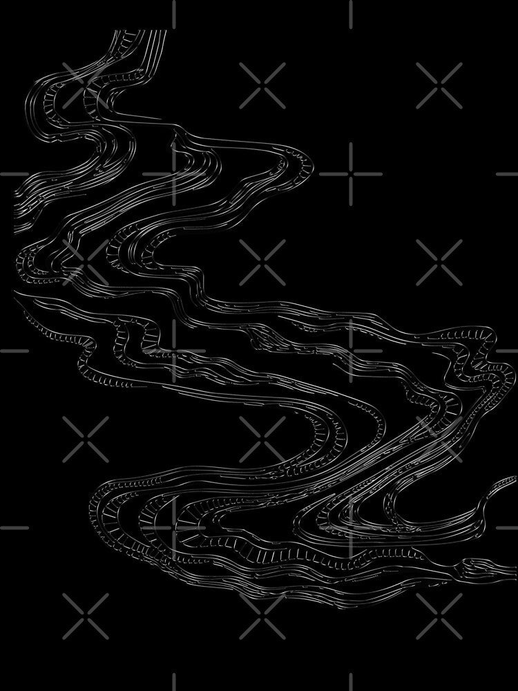 Smoke Swirl (greyscale) by ChaosAdar Unisex , , , Long Sleeve Tee