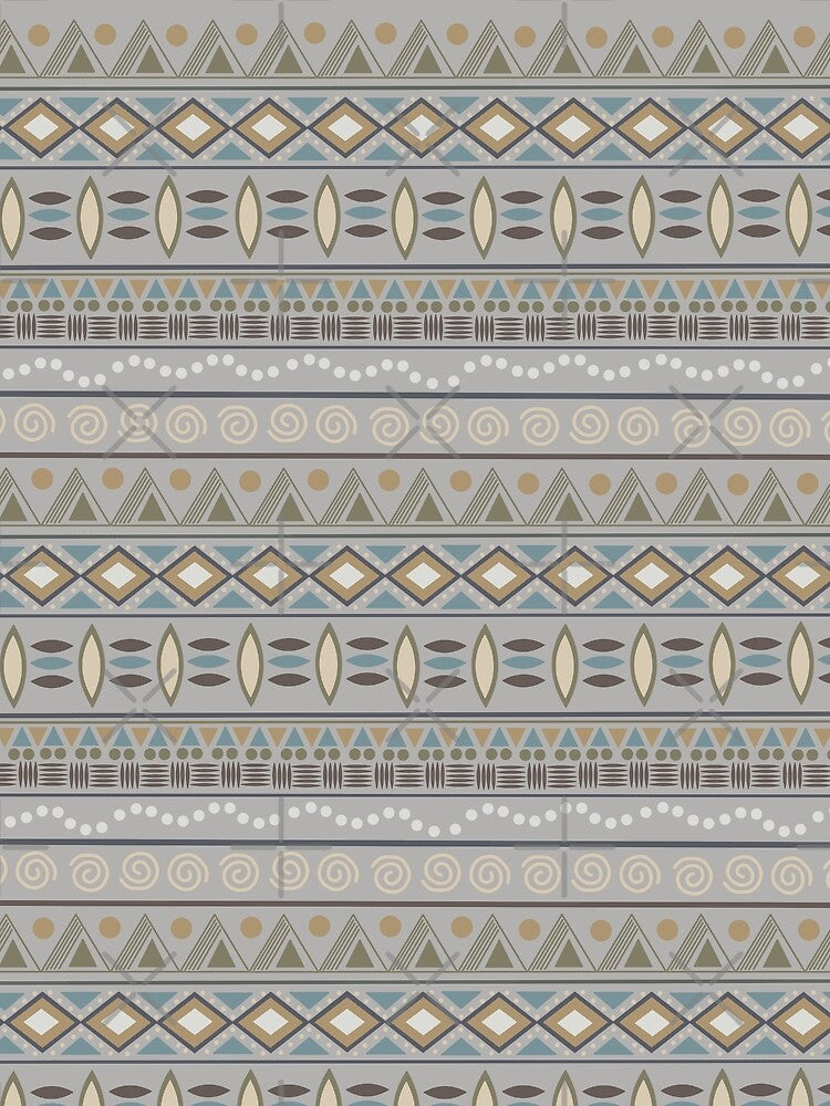 African Ethnic Pattern In Earth tones by Primroaddesigns