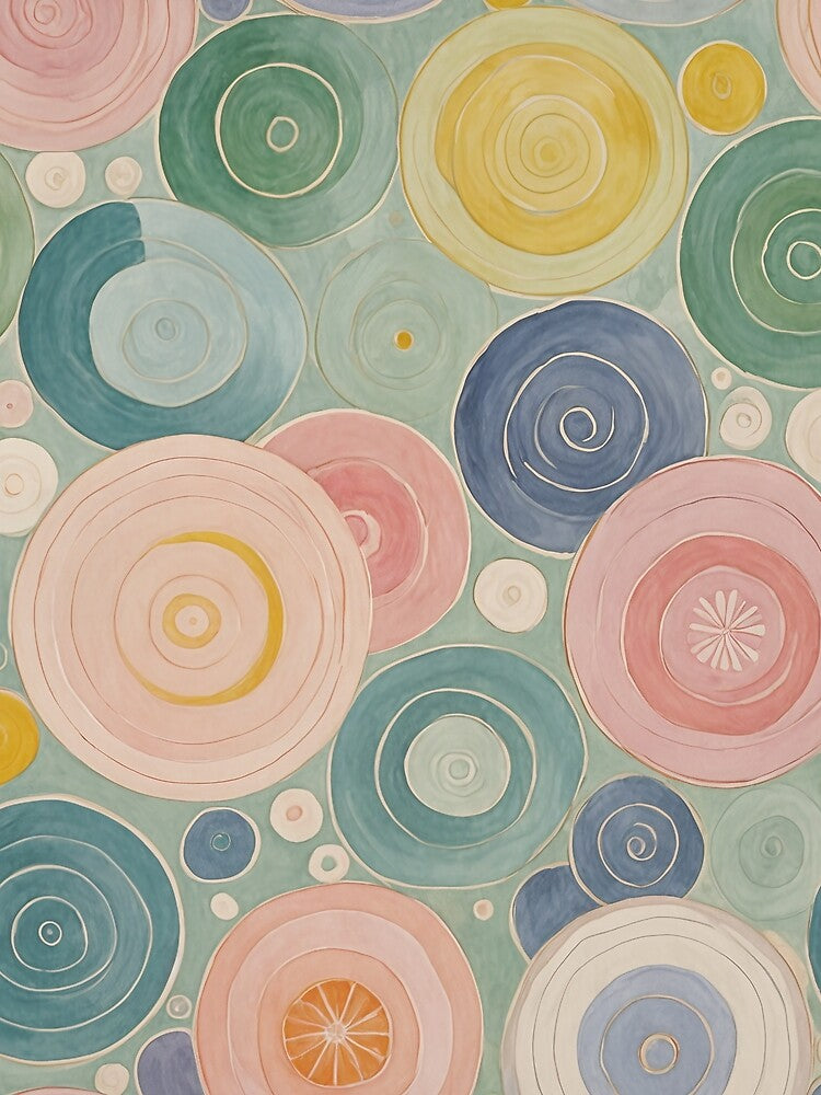Whimsical Pastel Circles by Lizetteh