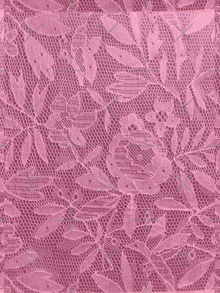 Vintage Floral Lace - Pink by KeksWorkroom Unisex , , , Long Sleeve Tee