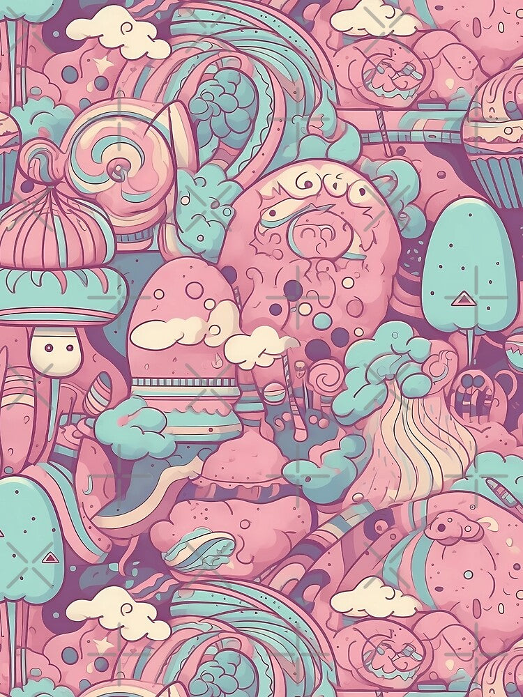 Happy cotton candy world by ArtisticKevin Unisex , , , Long Sleeve Tee