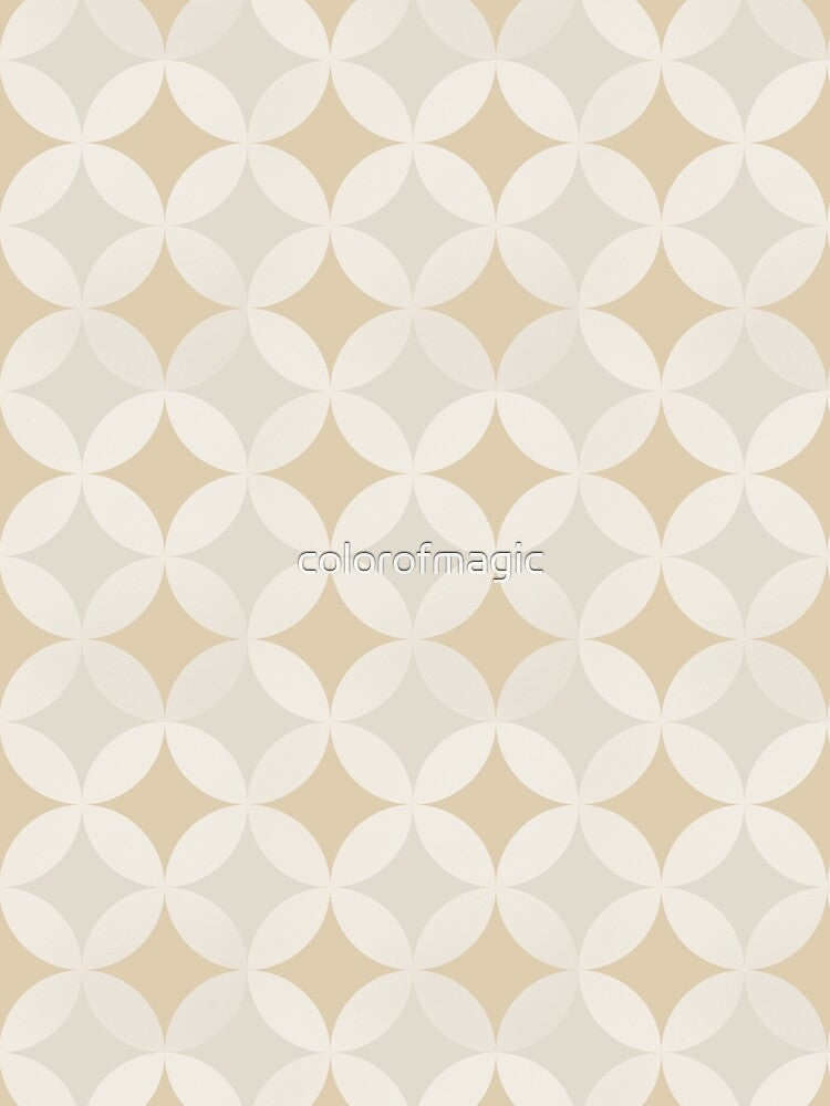 overlapping circles in warm neutral colors | seamless repeat pattern by colorofmagic