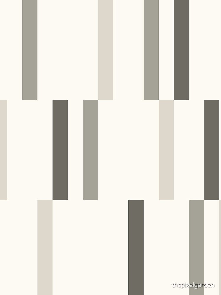 Retro Abstract Art Lines Light Cream by thepixelgarden