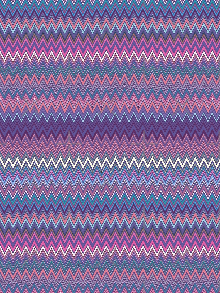 Missoni vintage textile vector seamless repeat pattern calm aura colors by Retro Street Studios