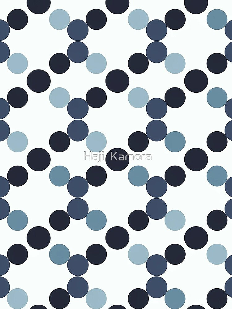 Stylish overlapping blue circles pattern by Haji  Kamora