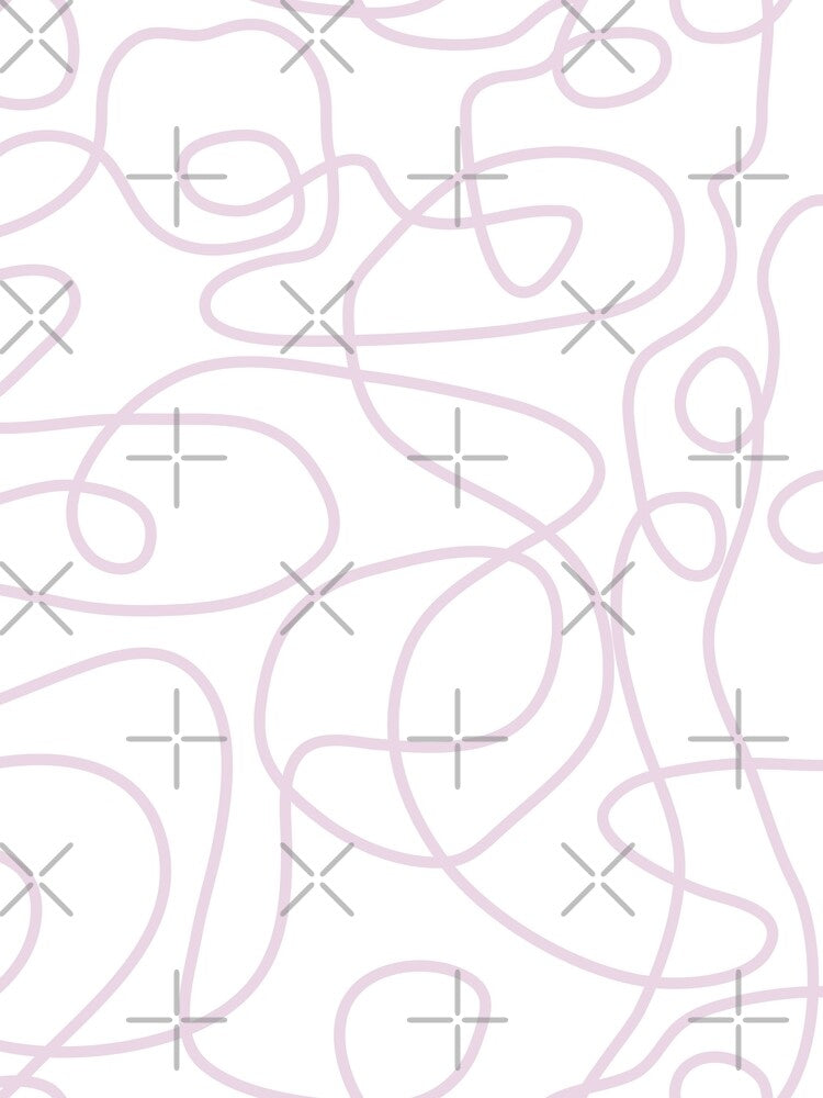 Doodle Line Art Pattern | Dusty Pink on White by itsjensworld