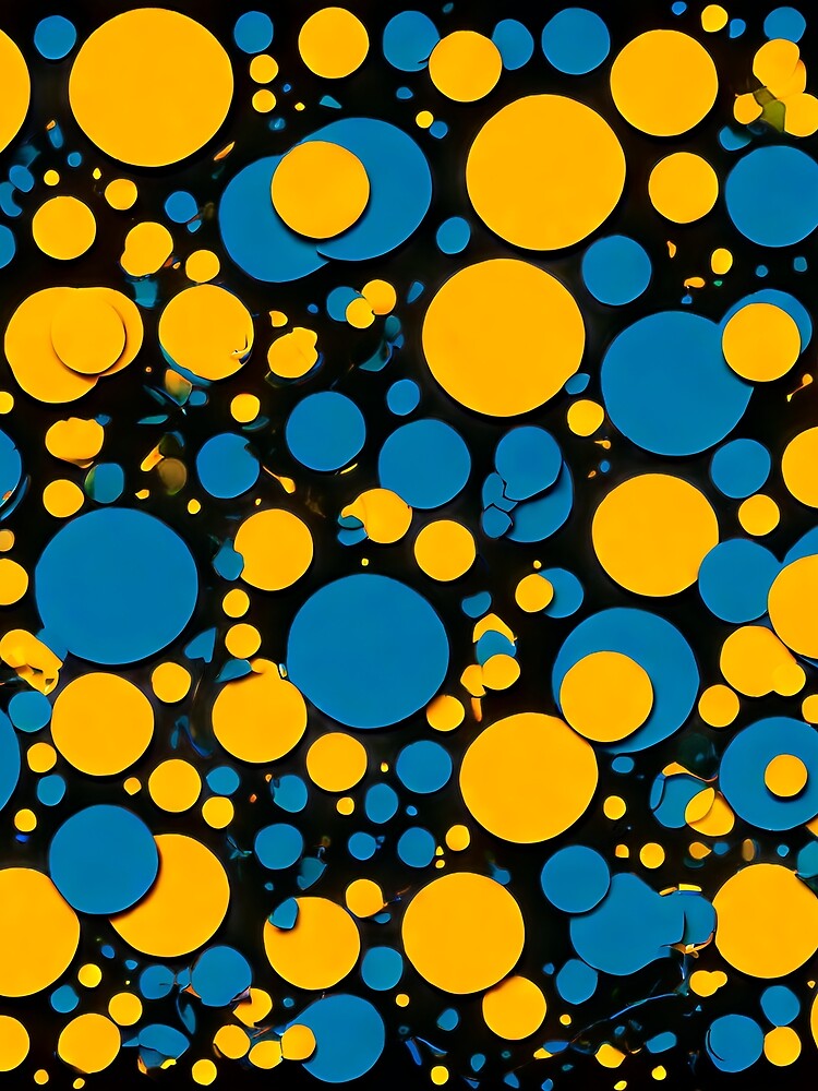 Bright yellow and turquoise overlapping circles for a cheerful, summery by Tchoice