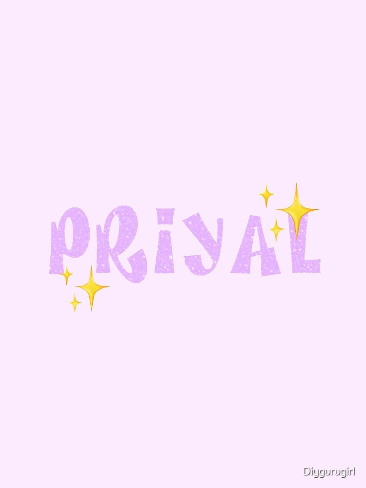 custom bratz font glitter name, priyal by Diygurugirl Unisex , , , Long Sleeve Tee