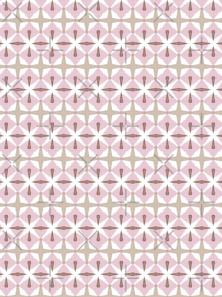 Neutral Boho Watercolor Pattern 5 Pink And Brown by QuestingPixel