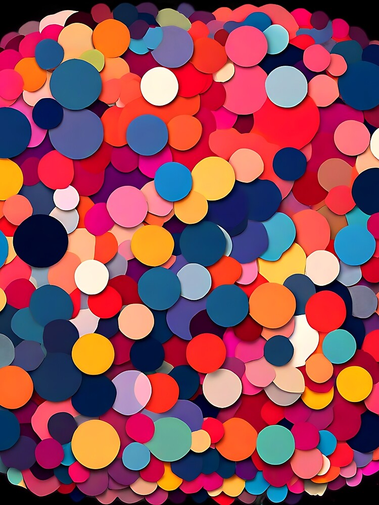 Multicolored overlapping circles with rainbow hues for a playful by Tchoice
