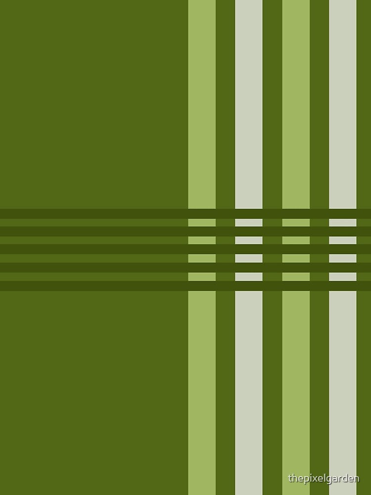 Midcentury Modern Abstract Lines Green by thepixelgarden