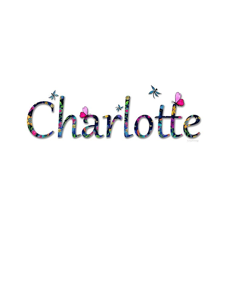 Charlotte Name Custom Baby Kids Children Girl Art by Sharon Cummings Art