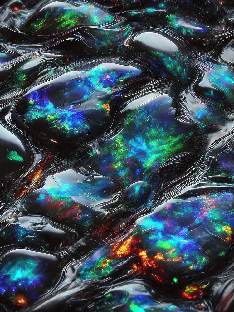 Fiery Aurora: Black Opal Essence by BobArtGallery