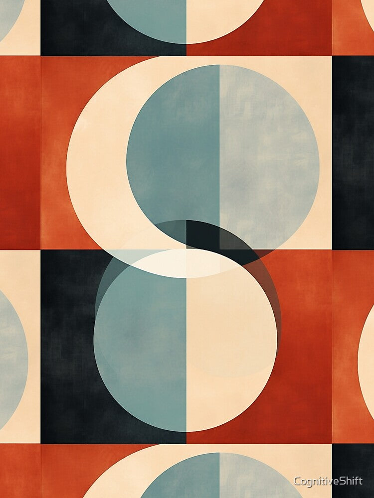 Mid Century Abstract Retro Geometric Art by CognitiveShift