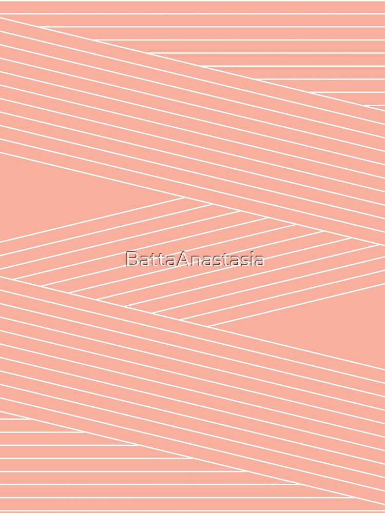 Line art in Mid Century style - pink by BattaAnastasia