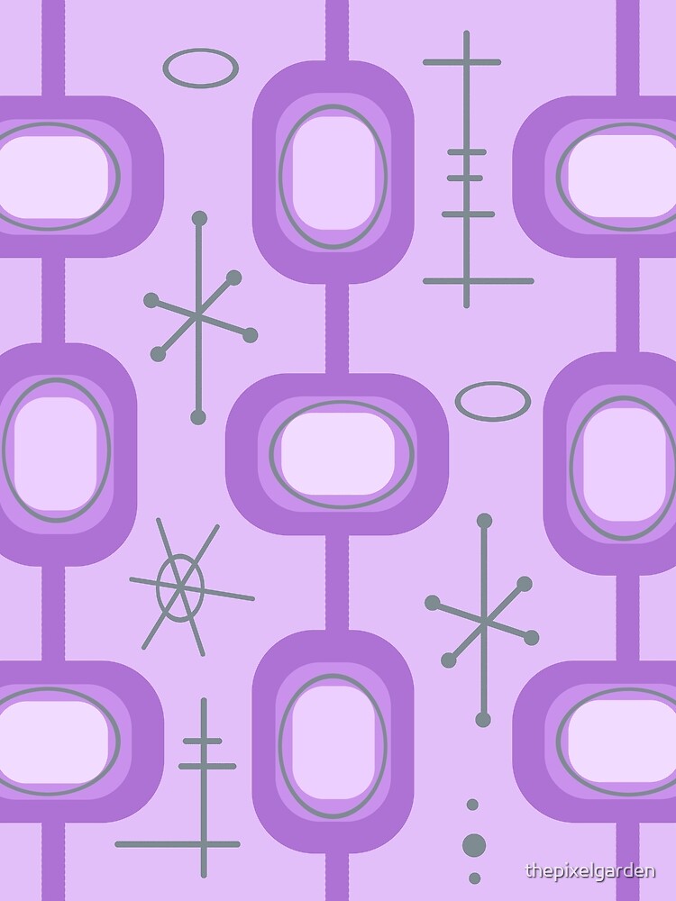 Space Age Geometric Art Lavender by thepixelgarden