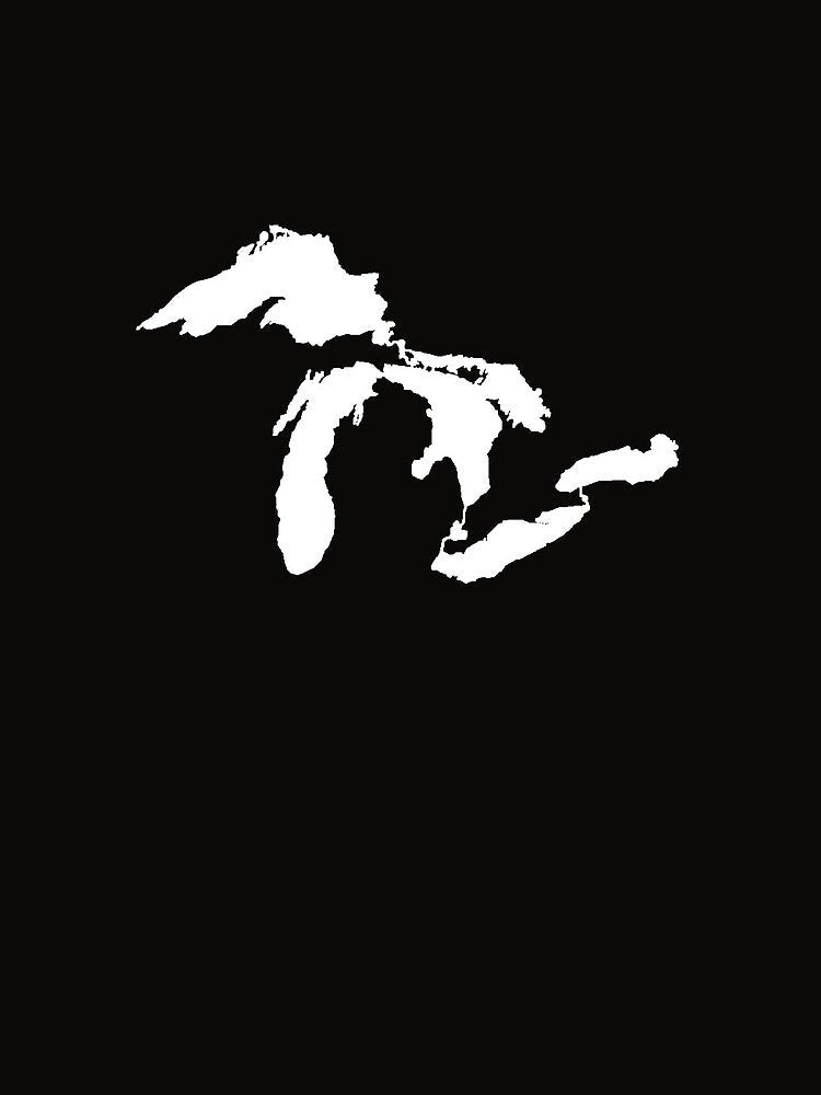 Great Lakes Outline - White Classic by ANTHONYSA88 Unisex , , , Long Sleeve Tee