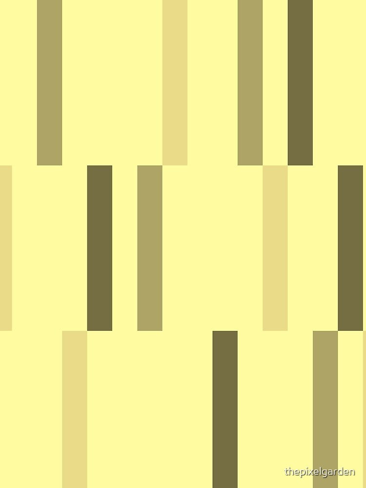 Retro Abstract Art Lines Light Yellow by thepixelgarden