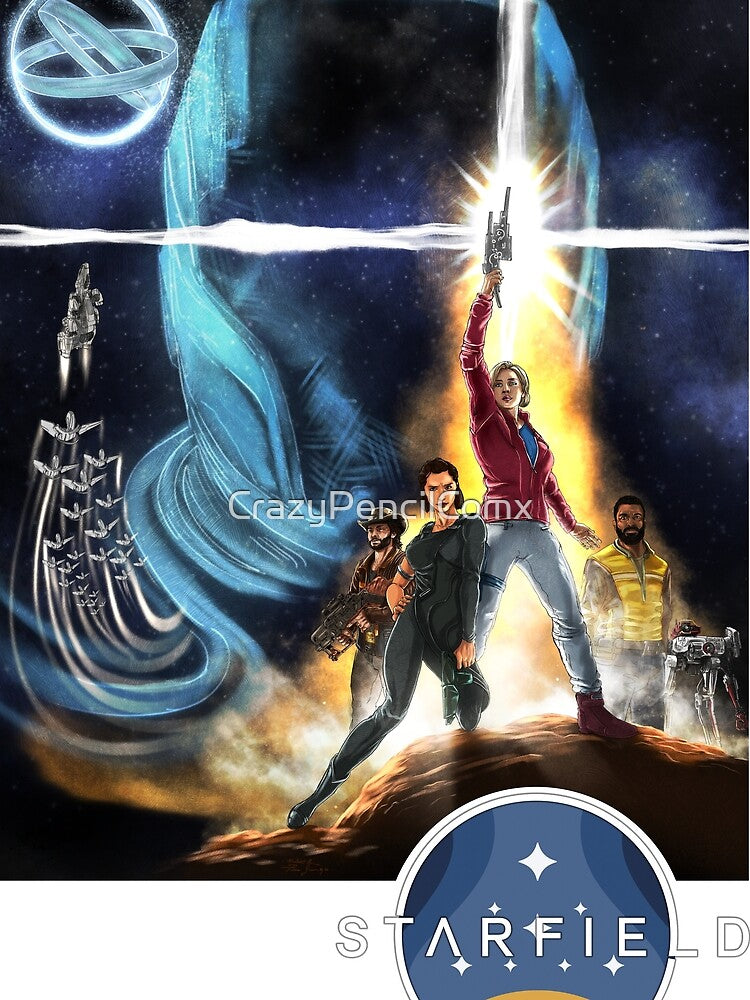 STARFIELD STYLE A POSTER by CrazyPencilComx Unisex , , , Long Sleeve Tee