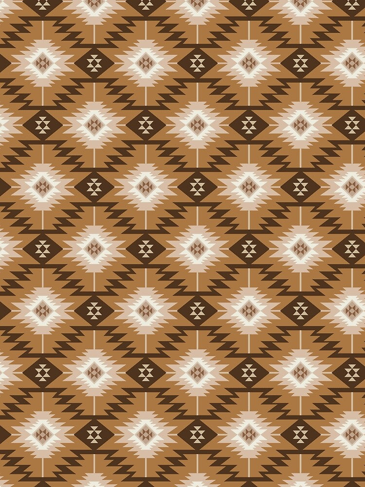 Repeating Geometric Shapes with Mocha Color by WanwisaChuenlom