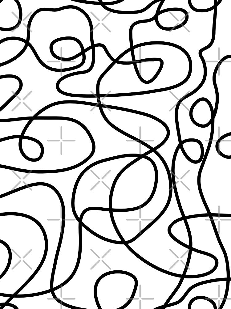 Doodle Line Art Pattern | Black on White by itsjensworld