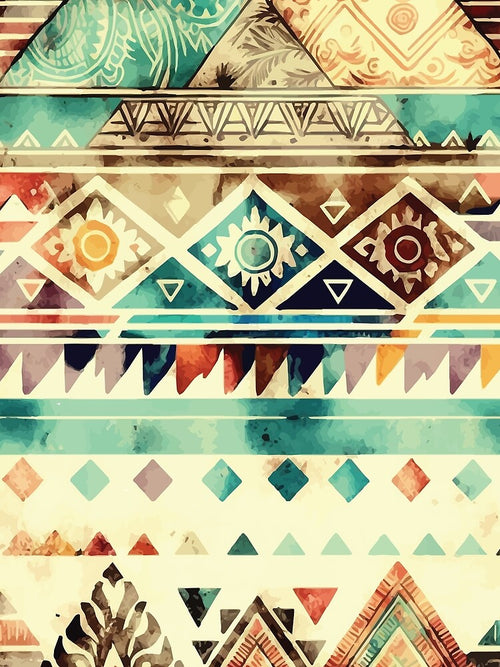 A Geometric Aztec Bohemian SouthWest Design - Boho Chic Patterns by GVRDesign