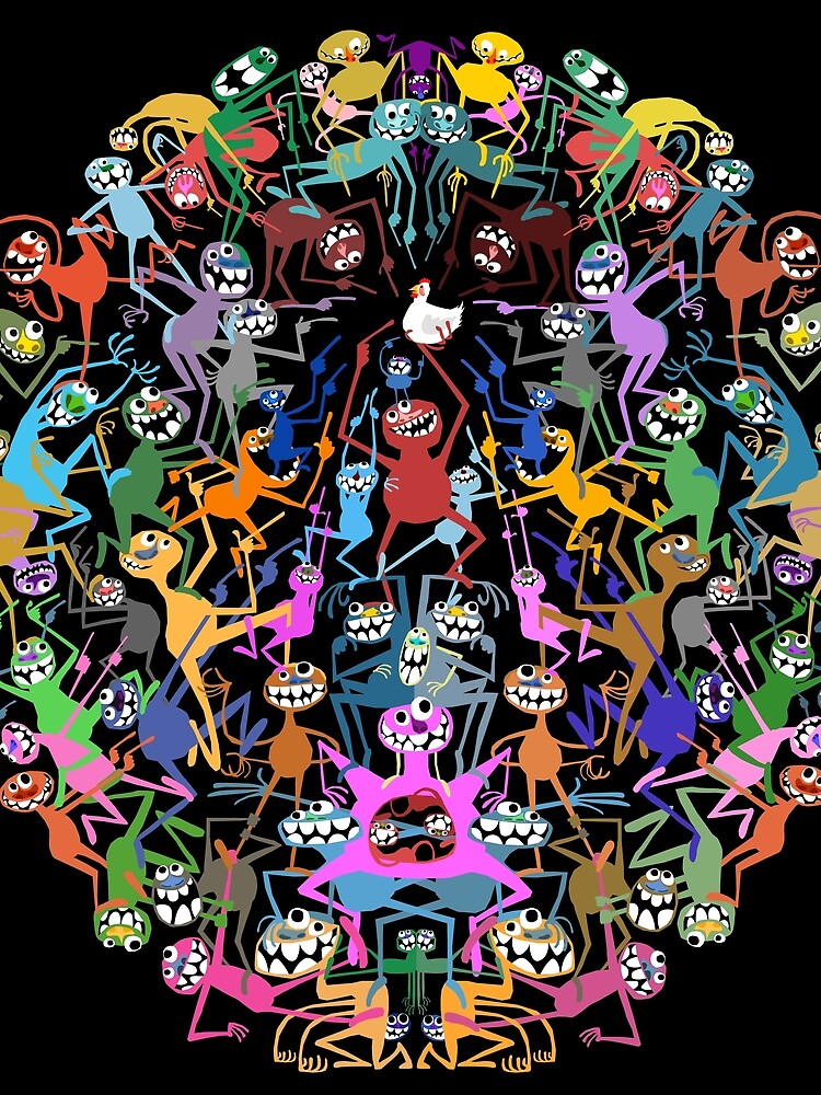 A Stack of Guys and the Holy Chicken by ElliotCowan Unisex , , , Long Sleeve Tee