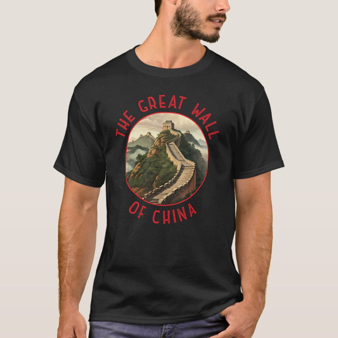 Great Wall of China Retro Distressed Circle