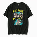 Heart Says Pit Knees Say Shit 0 Tshirts Sweater Unisex , , , Long Sleeve Tee