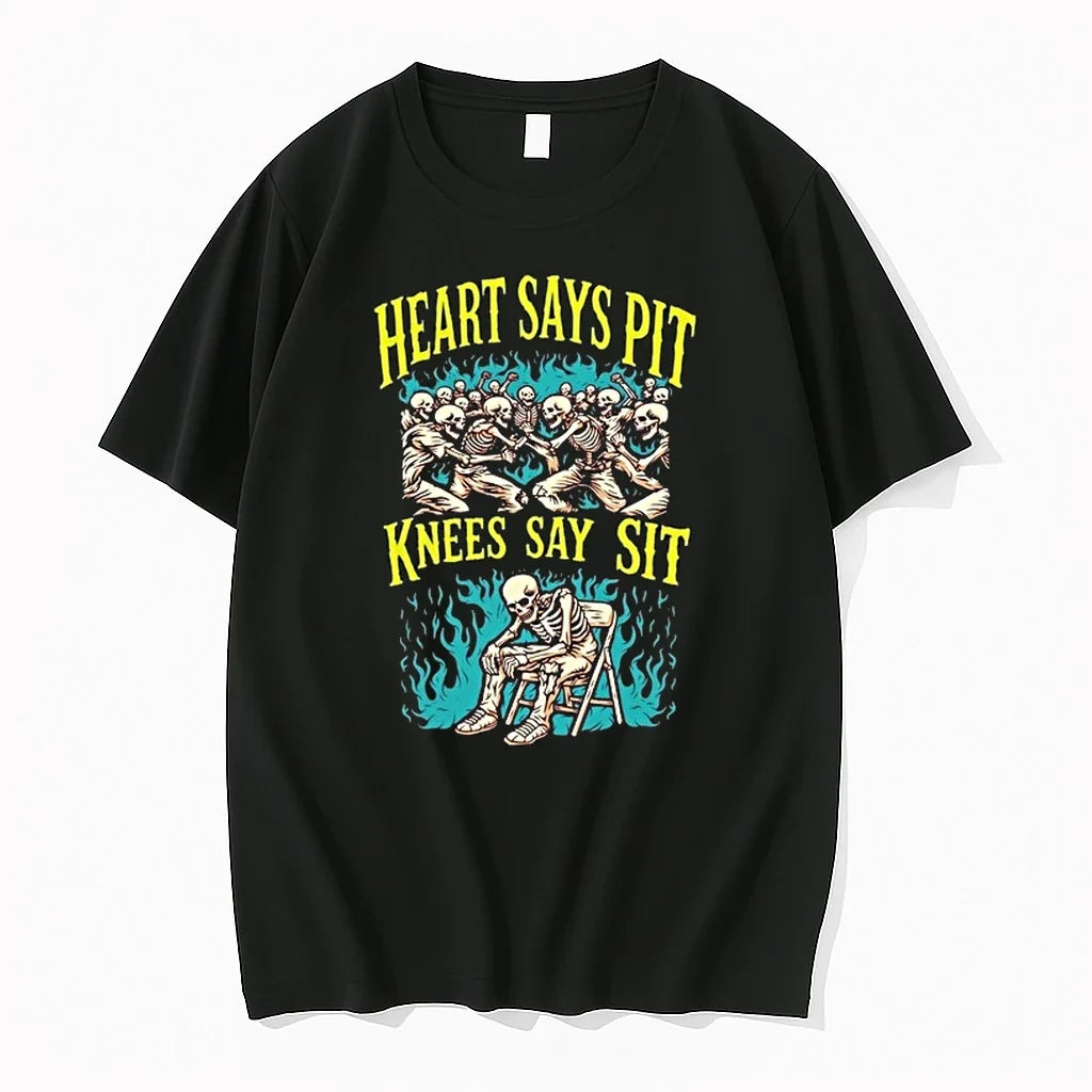 Heart Says Pit Knees Say Shit 0 Tshirts Sweater Unisex , , , Long Sleeve Tee