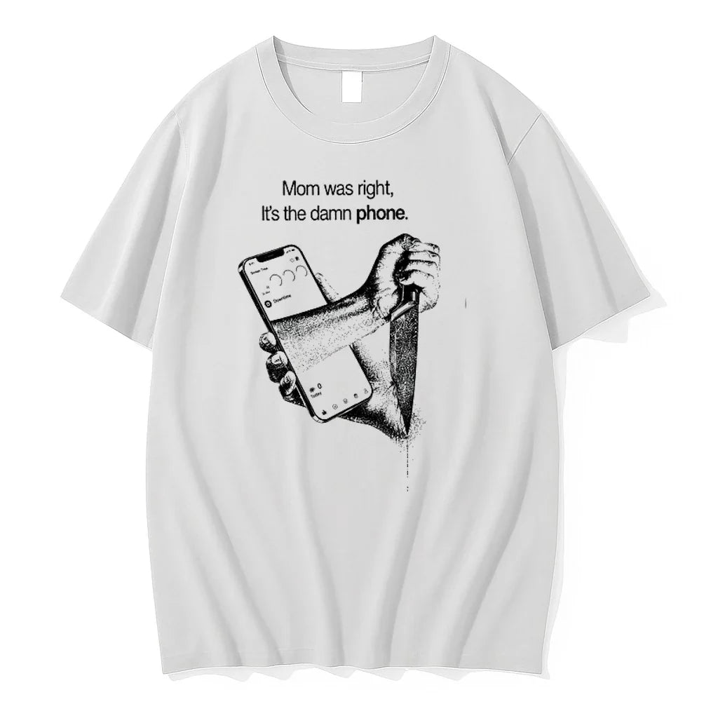 Mom Was Right Its The Damn Phone Knife 0 Tshirts Sweater Unisex , , , Long Sleeve Tee
