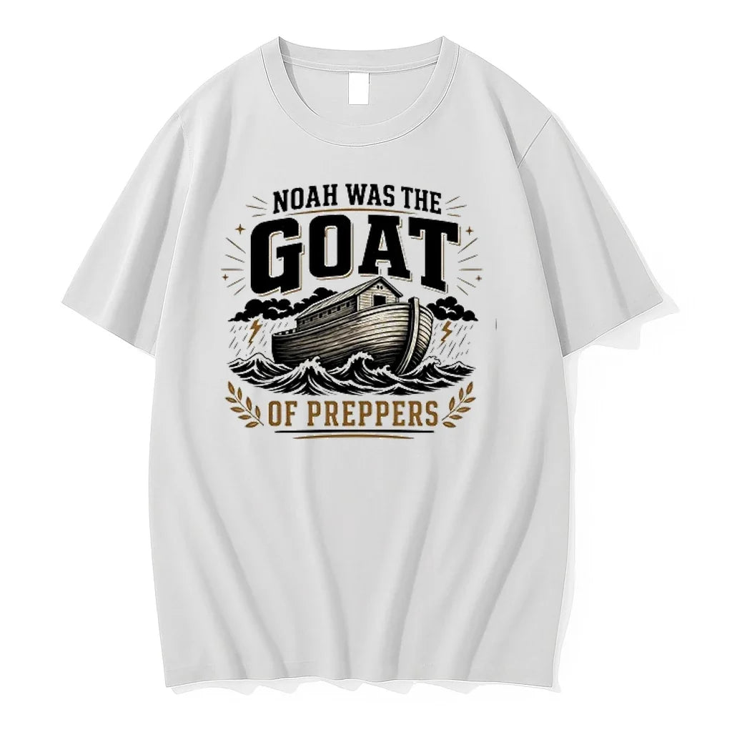Noah Was The Goat Of Preppers Ark Bible Survivalist Christian Religious 0 Tshirts Sweater Unisex , , , Long Sleeve Tee