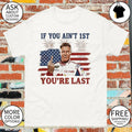 Ricky Bobby middle finger Talladega Nights if you ain’t 1st you’re last American flag shirt