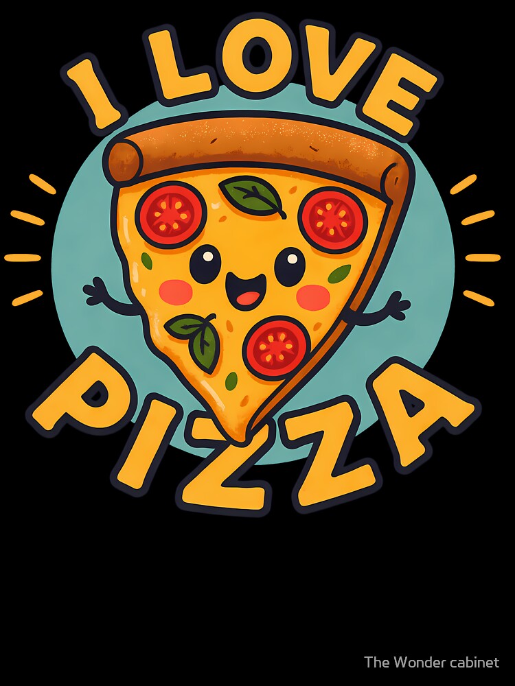I Love Pizza! by The Wonder cabinet Unisex , , , Long Sleeve Tee