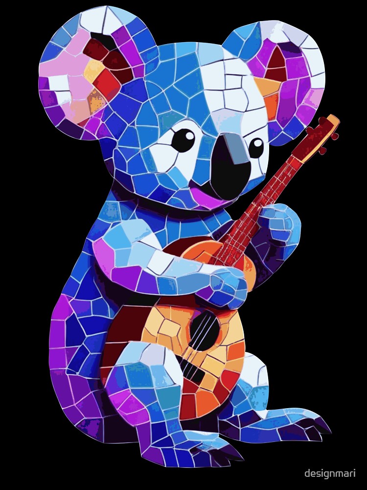lazy musician mosaic by designmari Unisex , , , Long Sleeve Tee