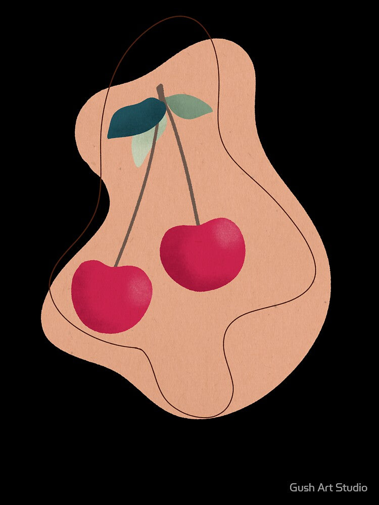 Modern Cherry, Fruit illustration by Ana Moguš