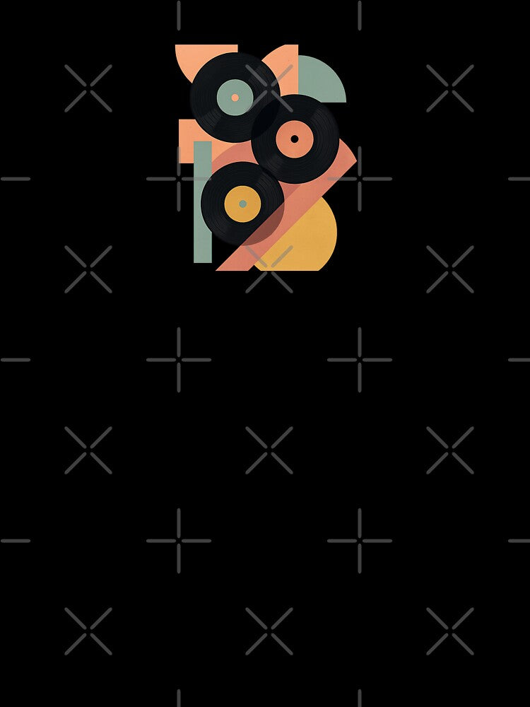 Overlapping Vinyl Abstract Poster by Le Grand Requin