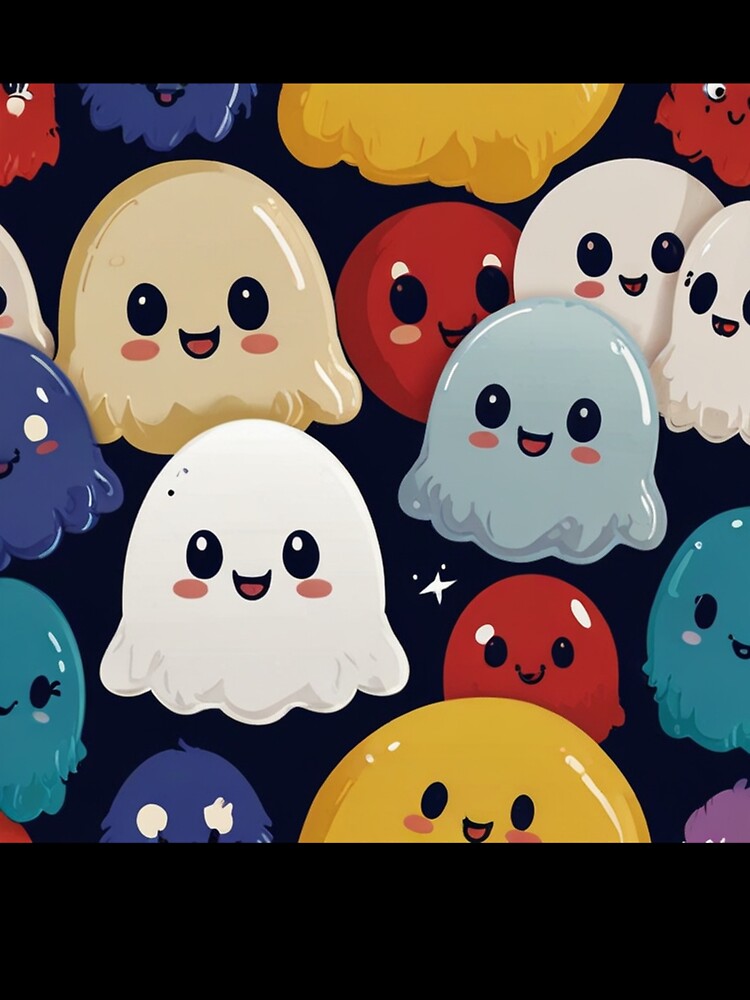 Ghost Kawaii Cute Gift | Serene Ghost Kawaii Cute Design by Joy-boy-op Unisex , , , Long Sleeve Tee
