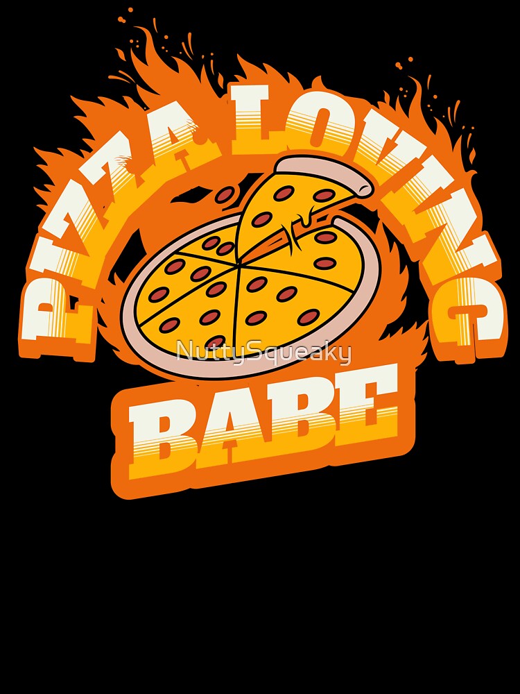 Pizza Loving Babe by NuttySqueaky Unisex , , , Long Sleeve Tee