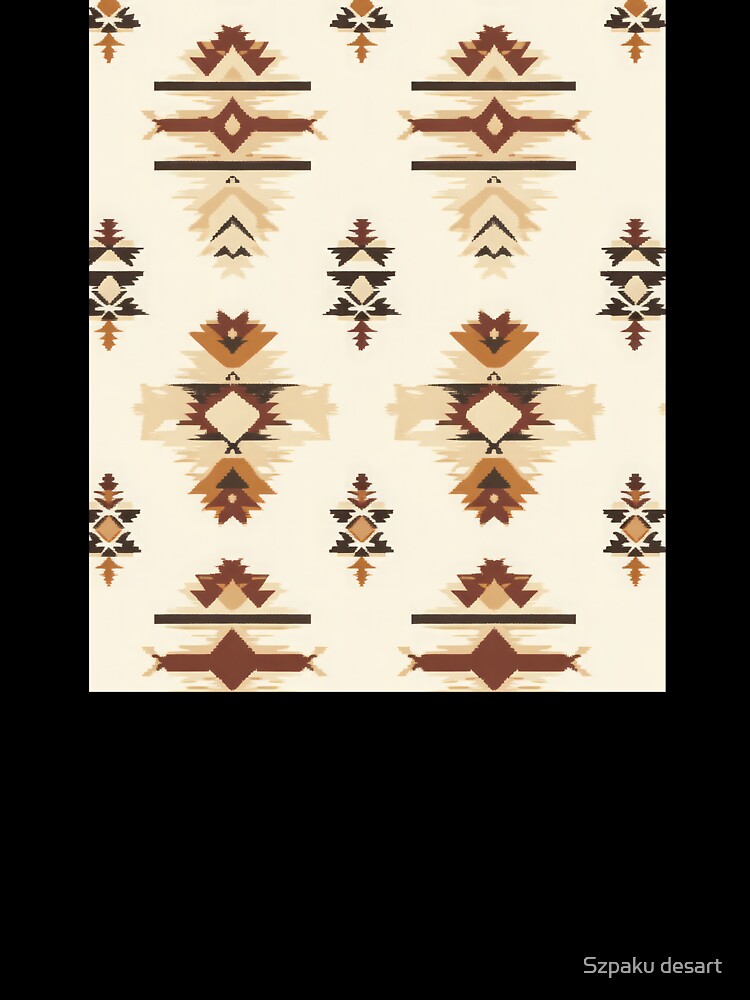 Boho Aztec Geometric Pattern – Earth Tones by Szpaku desart