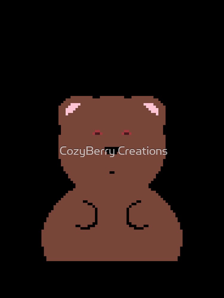 Pixel Bear by CozyBerry Creations Unisex , , , Long Sleeve Tee