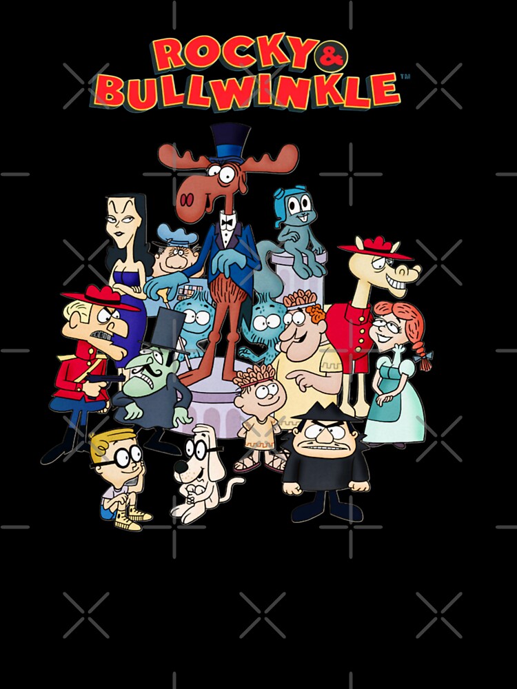Rocky & Bullwinkle Saturday Morning Cartoon Characters by CMooreWorx Unisex , , , Long Sleeve Tee