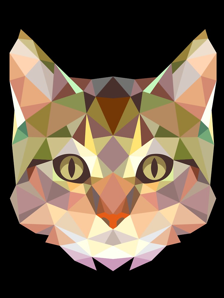 Polygon Cat by AllStarMerch Unisex , , , Long Sleeve Tee