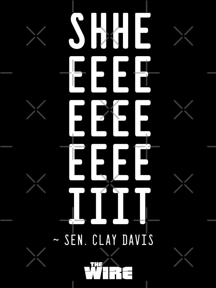 The Wire - Sheeeeeiit ~ Clay Davis by DrunkenDoodles Unisex , , , Long Sleeve Tee