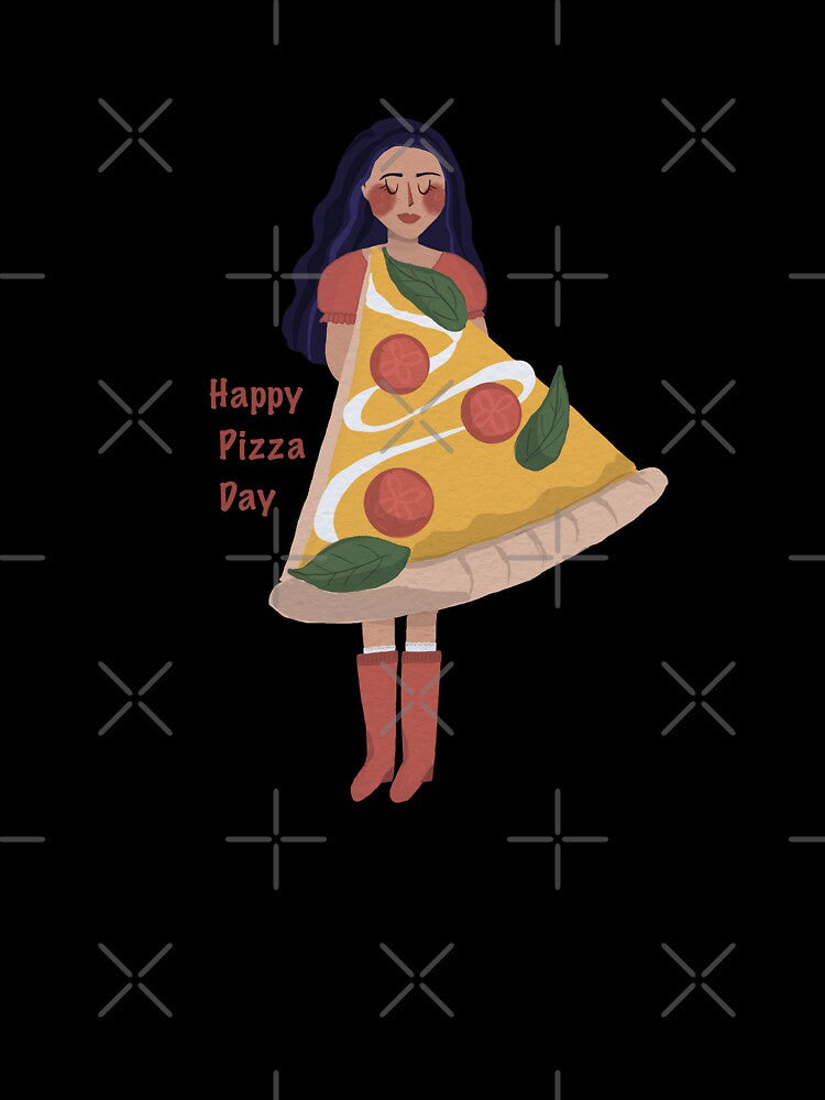 Happy pizza day by miljusa Unisex , , , Long Sleeve Tee