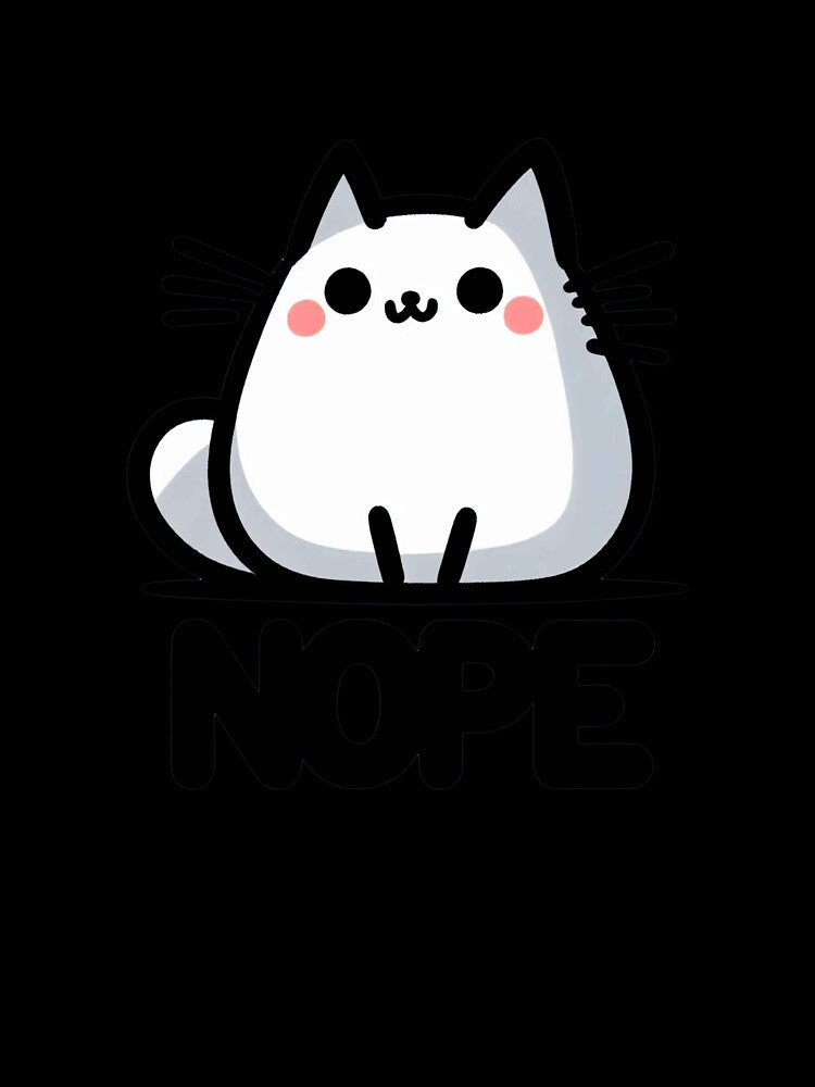 Nope Cat by RetroWaves Redbubble Unisex , , , Long Sleeve Tee