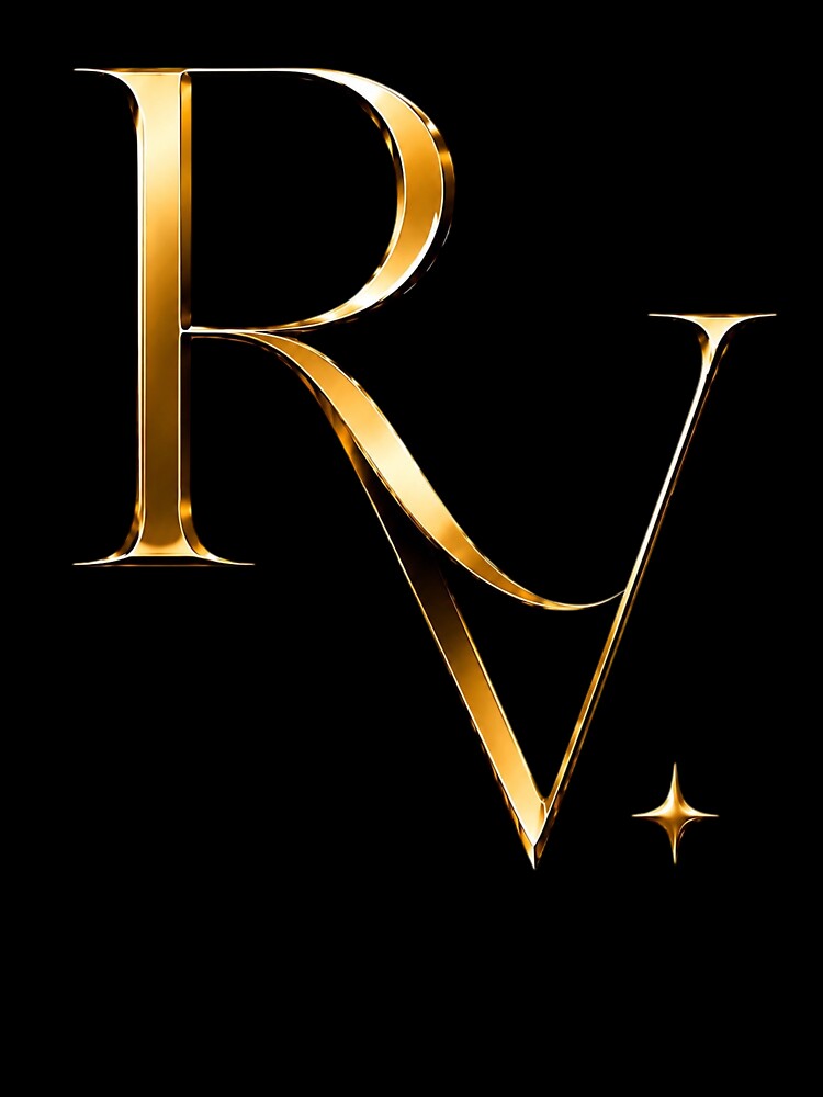 Premium Gold RV Initials by Richio Vonte’ Unisex , , , Long Sleeve Tee