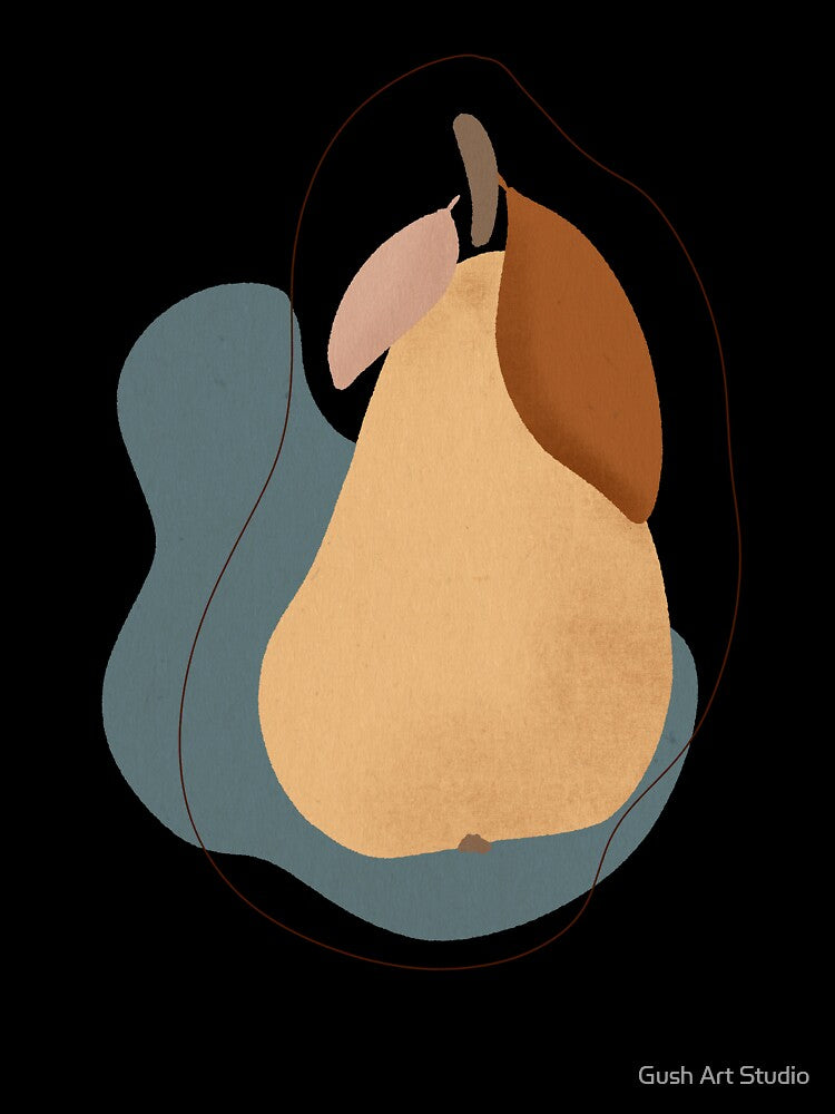 Modern Pear, Fruit illustration by Ana Moguš