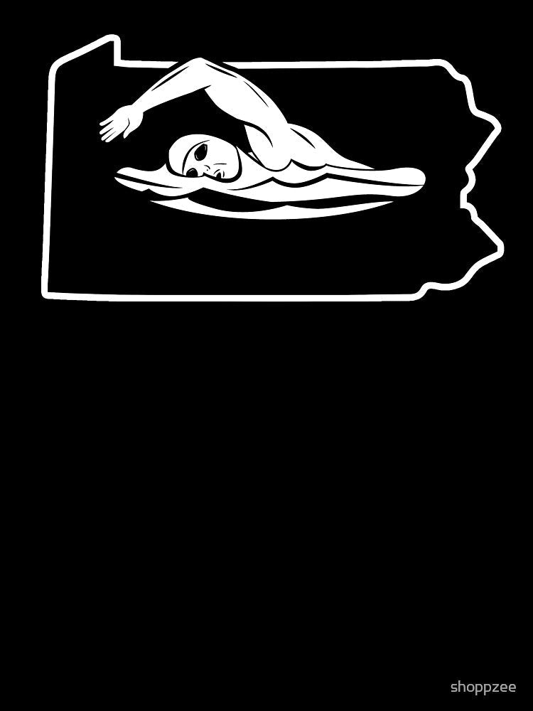 Swimming Shirt Pennsylvania Swim Team Shirt by shoppzee Unisex , , , Long Sleeve Tee